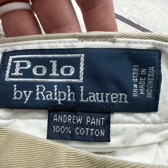 Polo Ralph Lauren Pants Men 38 x 32 Tan Khaki Andrew Straight Leg Bottoms - Picture 8 of 10